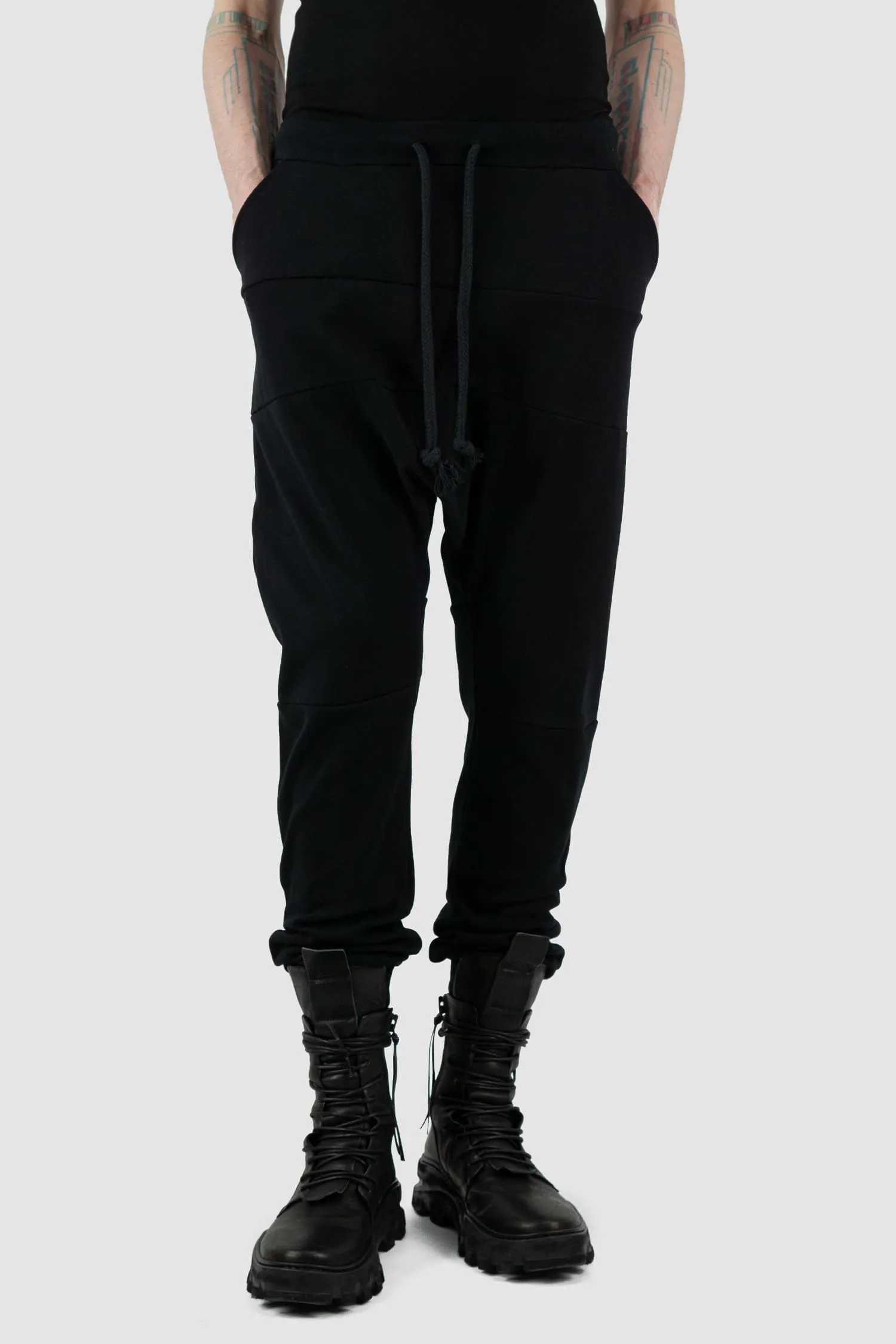 Low Crotch Cotton Sweatpants