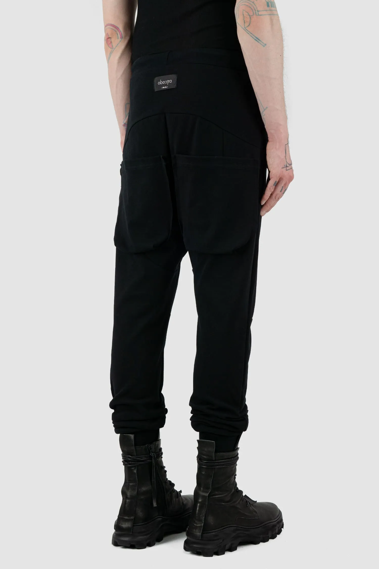 Low Crotch Cotton Sweatpants