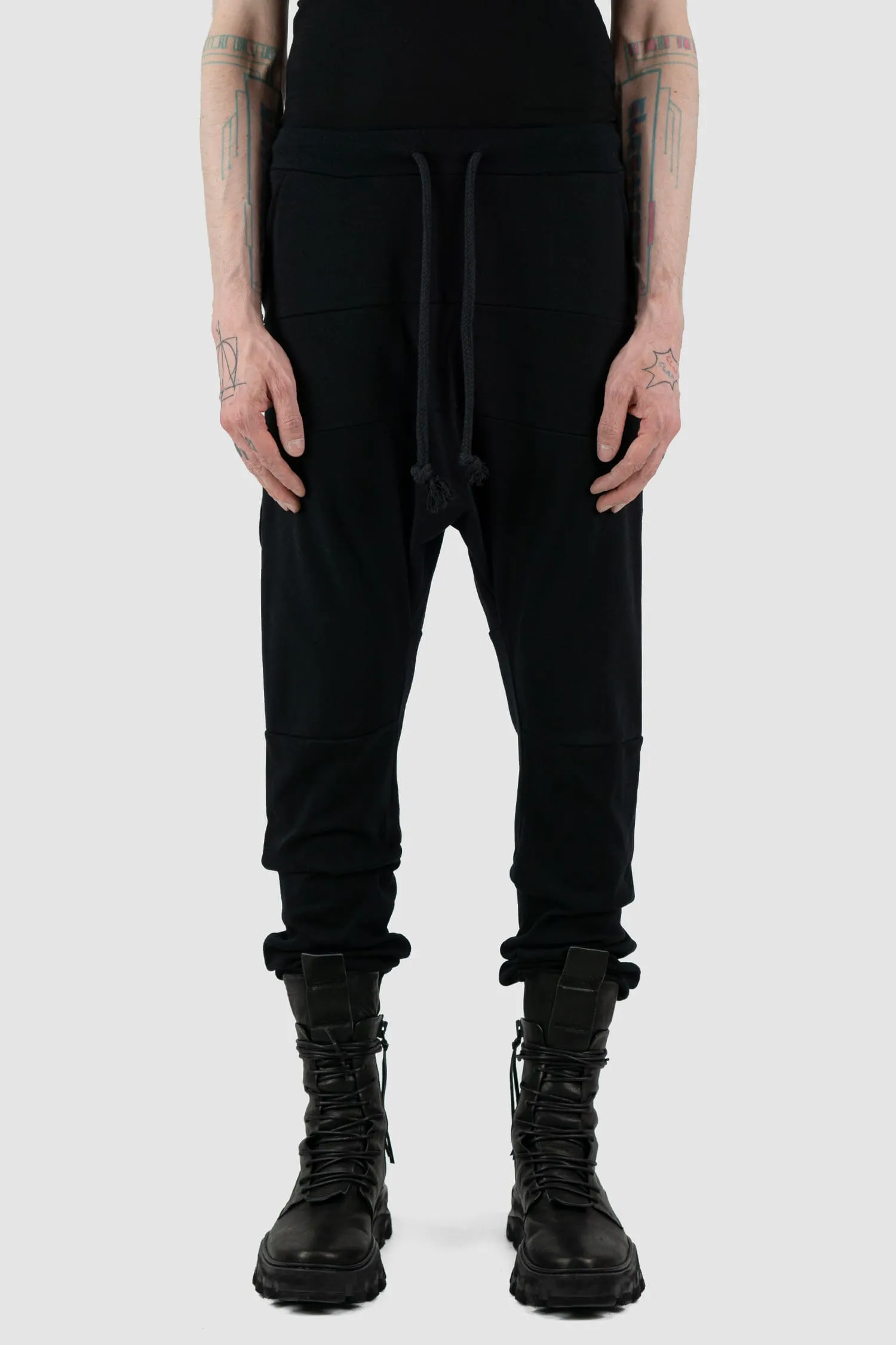 Low Crotch Cotton Sweatpants