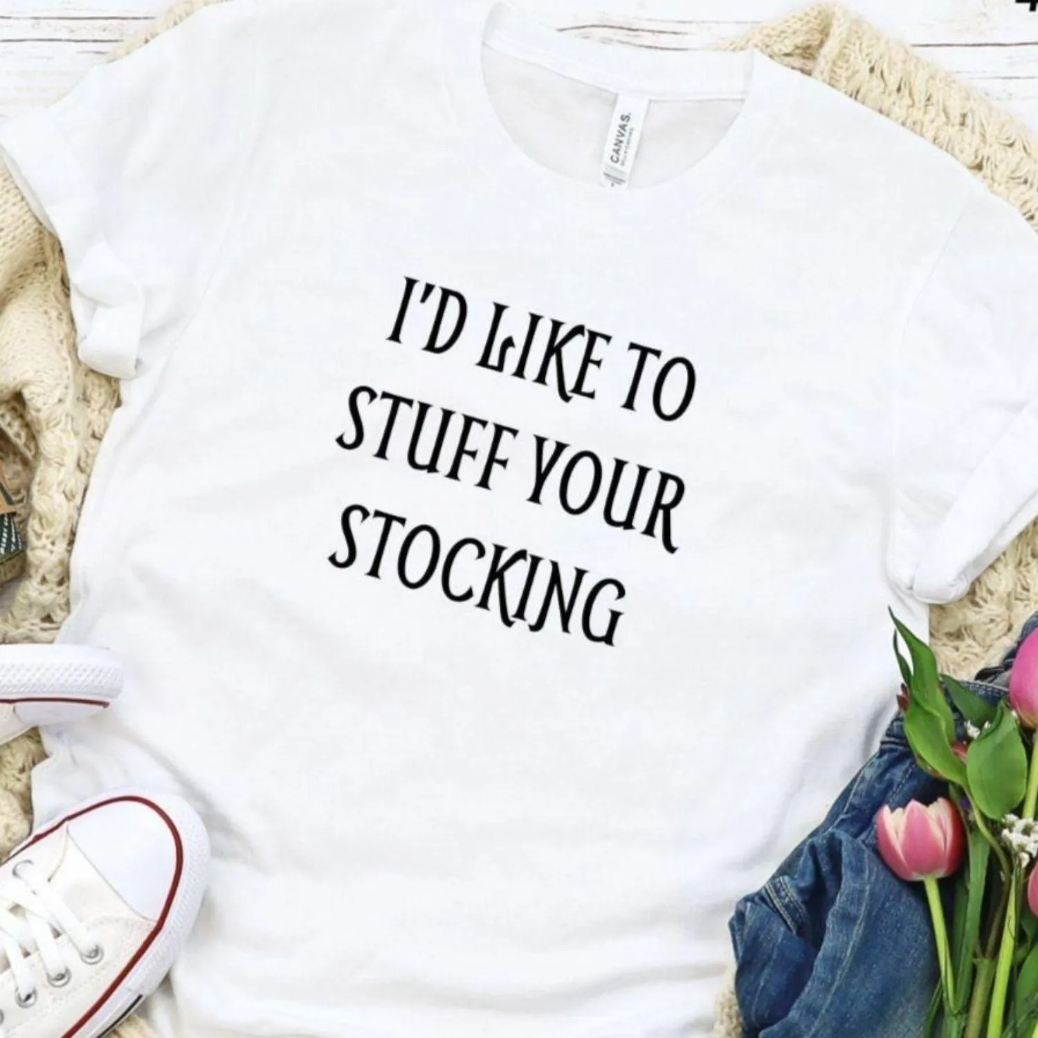 Matching 'Stuff Your Stocking' - 'Candy Cane Pocket? Happy To See Me?' Funny Xmas Set