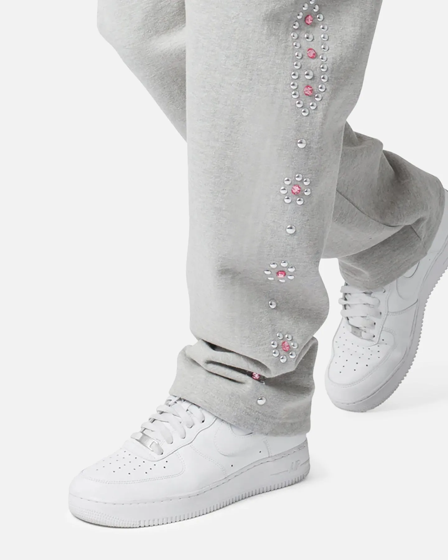 MNML West Studded Baggy Sweatpants Grey