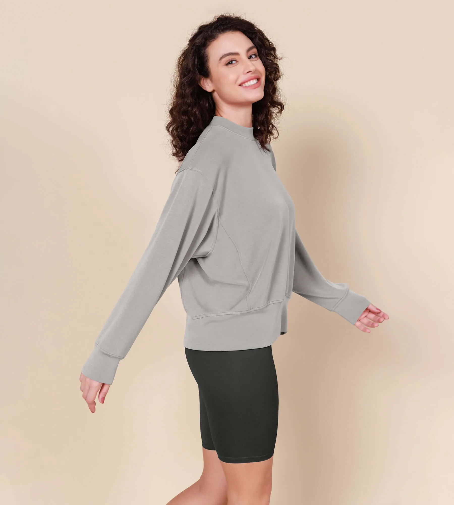 Modal Soft Long Sleeve Oversized Sweatshirts