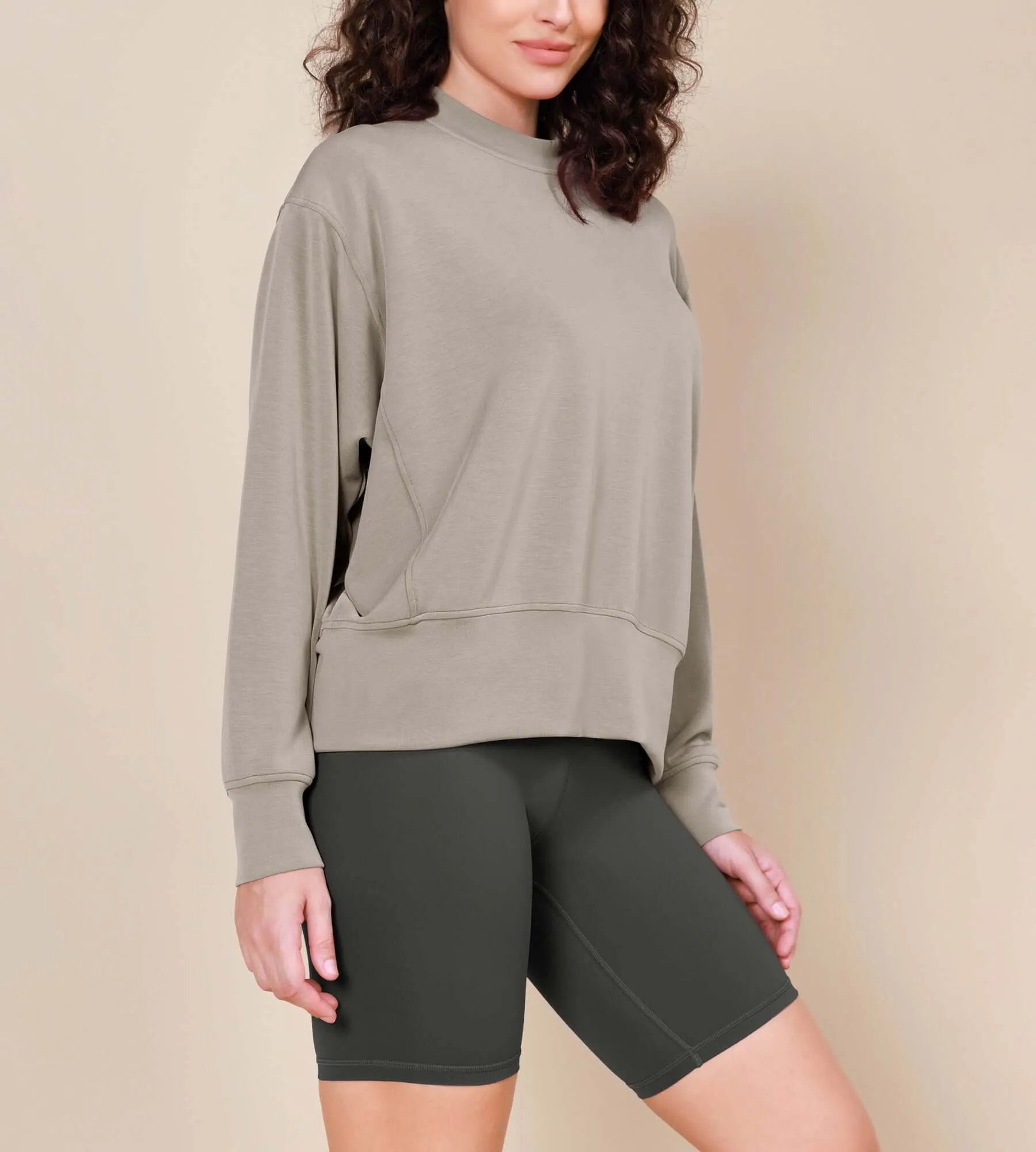 Modal Soft Long Sleeve Oversized Sweatshirts