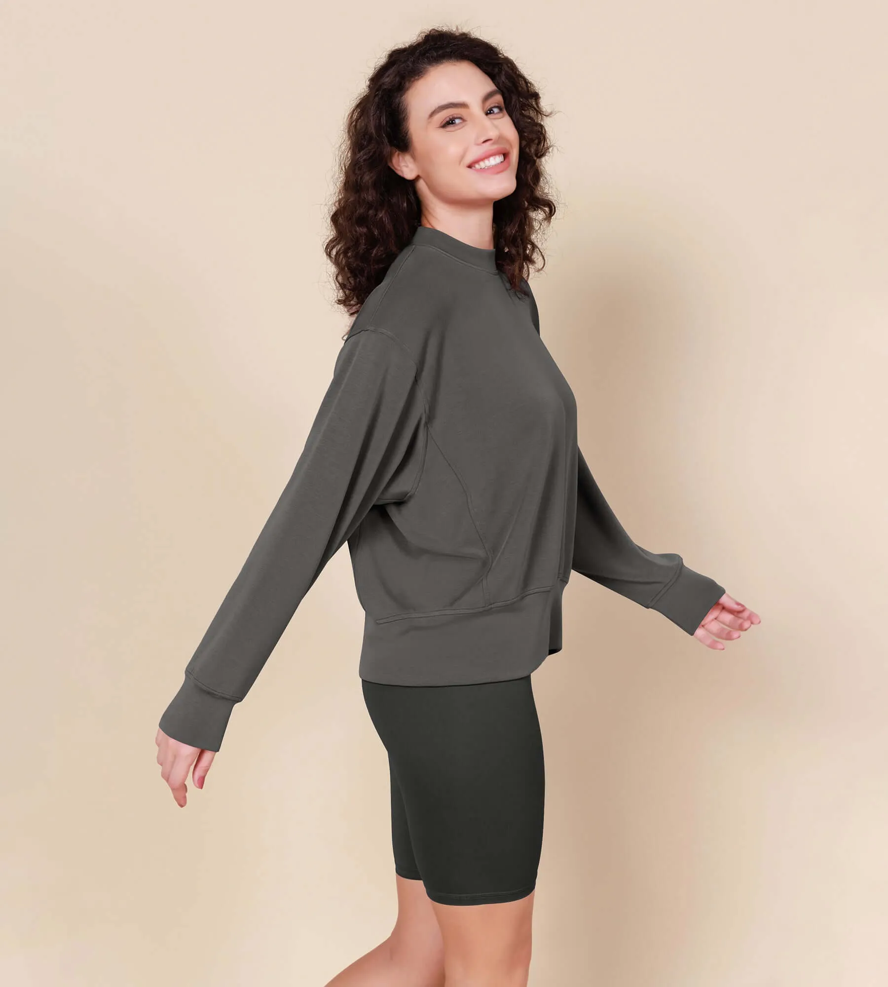 Modal Soft Long Sleeve Oversized Sweatshirts