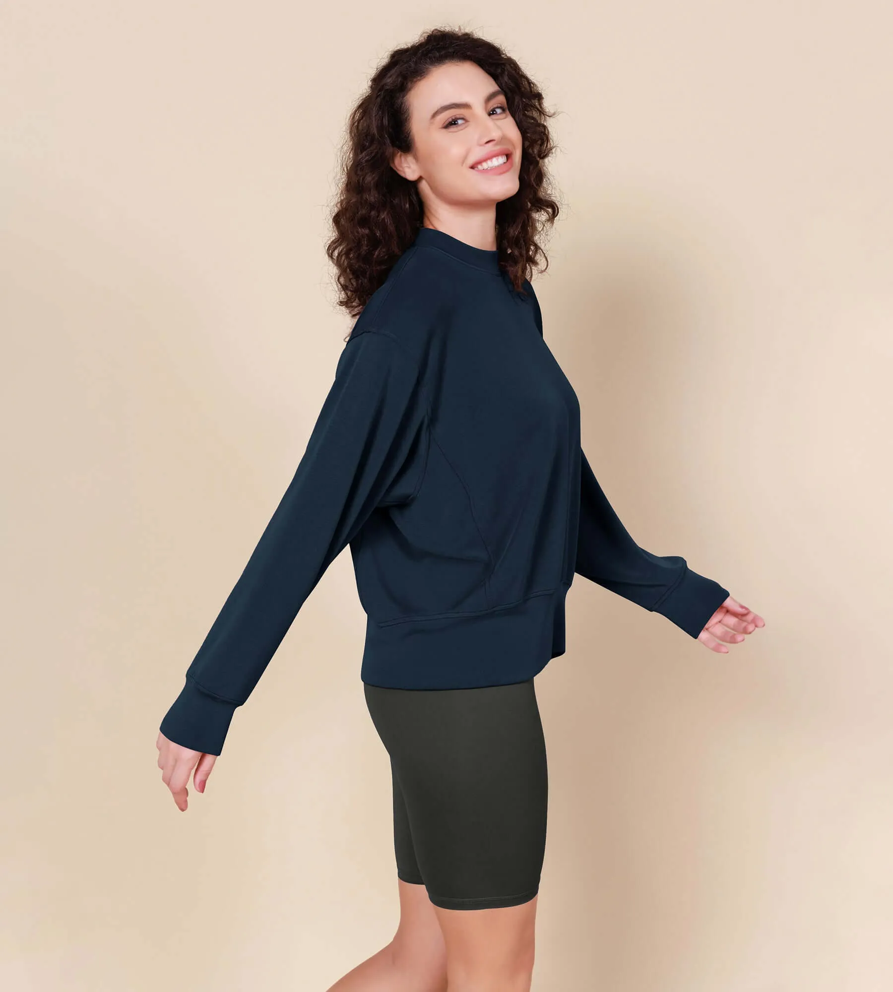 Modal Soft Long Sleeve Oversized Sweatshirts