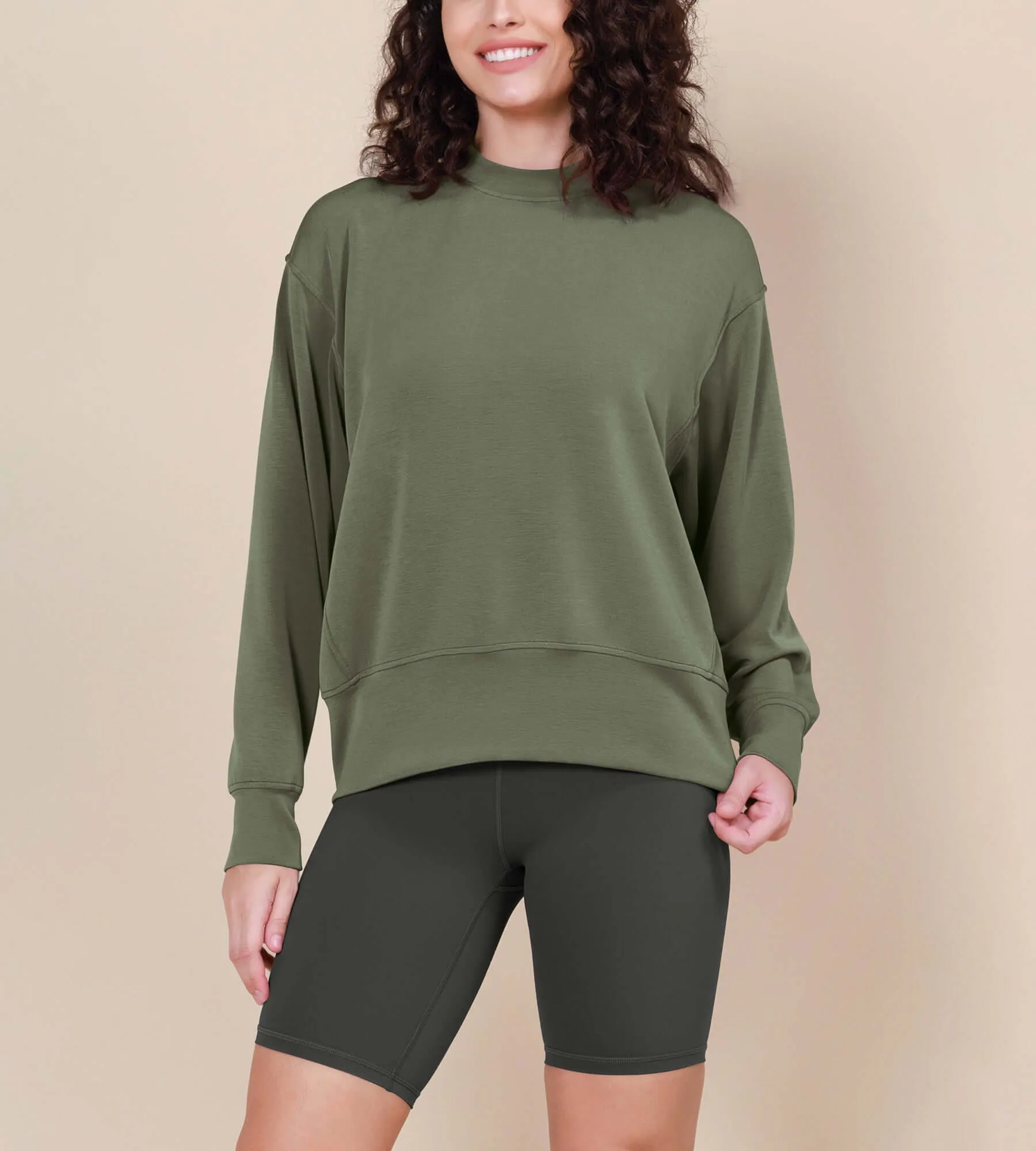 Modal Soft Long Sleeve Oversized Sweatshirts