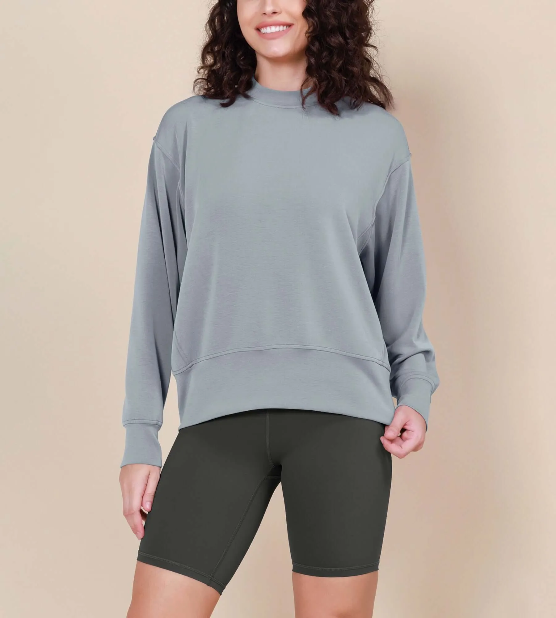 Modal Soft Long Sleeve Oversized Sweatshirts