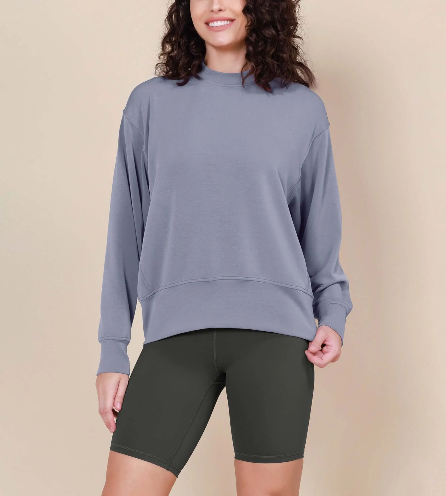 Modal Soft Long Sleeve Oversized Sweatshirts