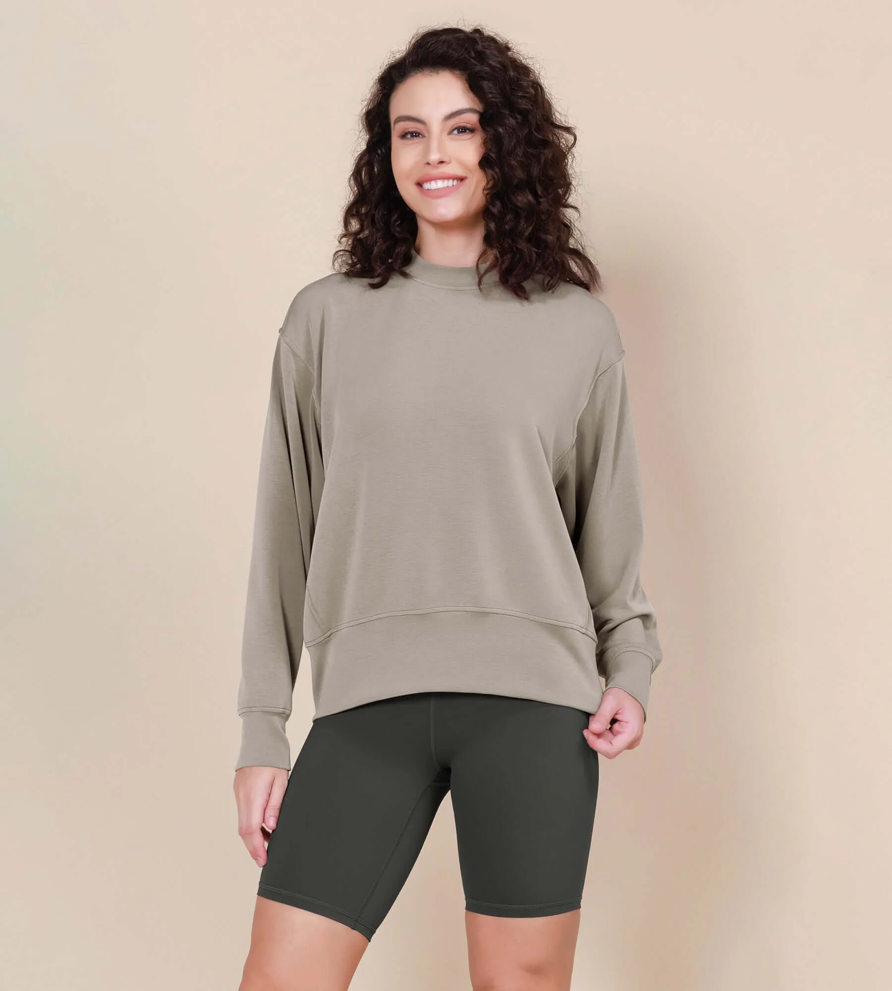 Modal Soft Long Sleeve Oversized Sweatshirts