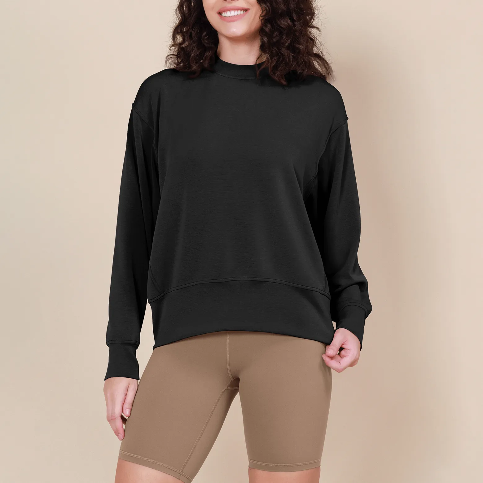 Modal Soft Long Sleeve Oversized Sweatshirts