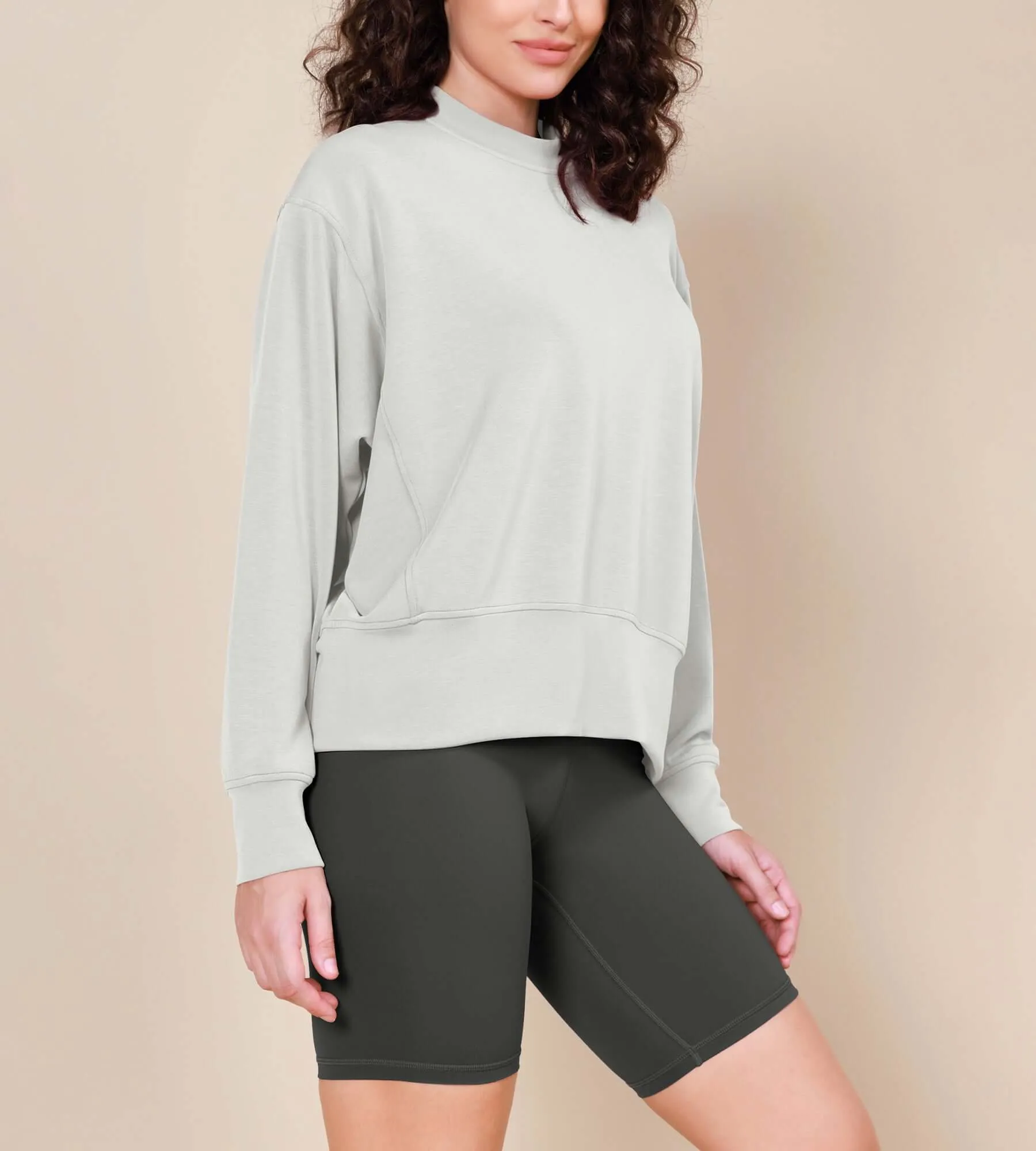 Modal Soft Long Sleeve Oversized Sweatshirts