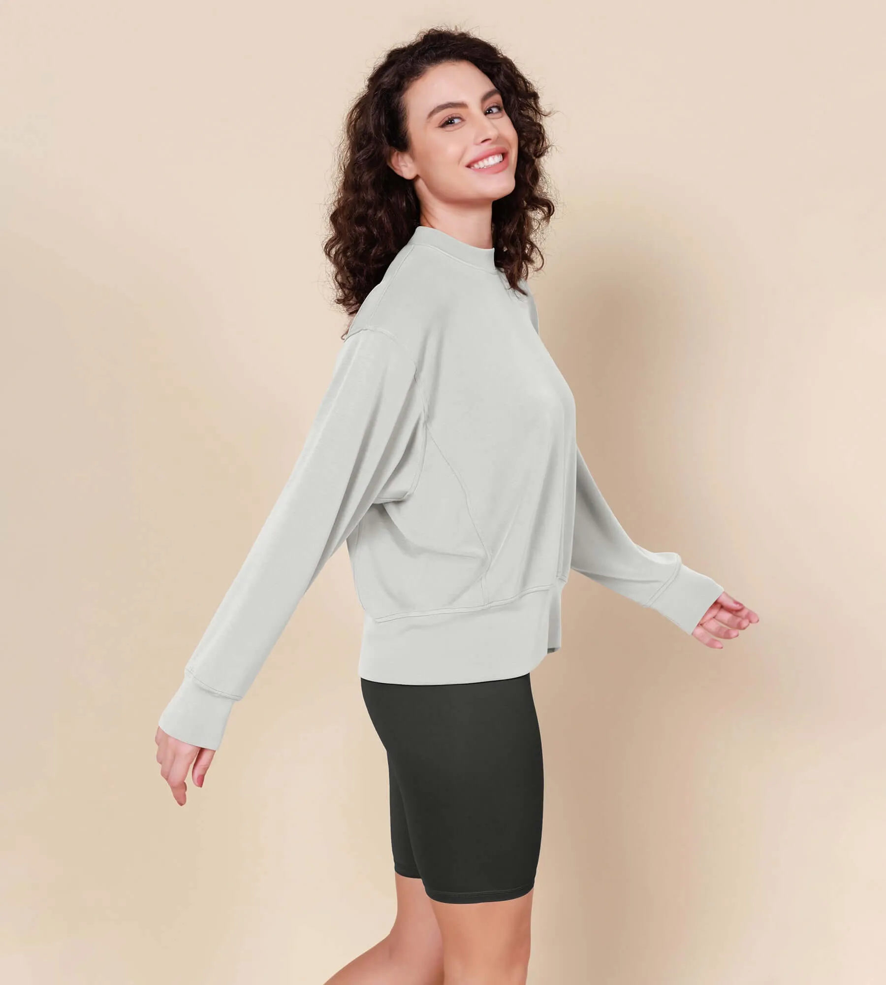 Modal Soft Long Sleeve Oversized Sweatshirts