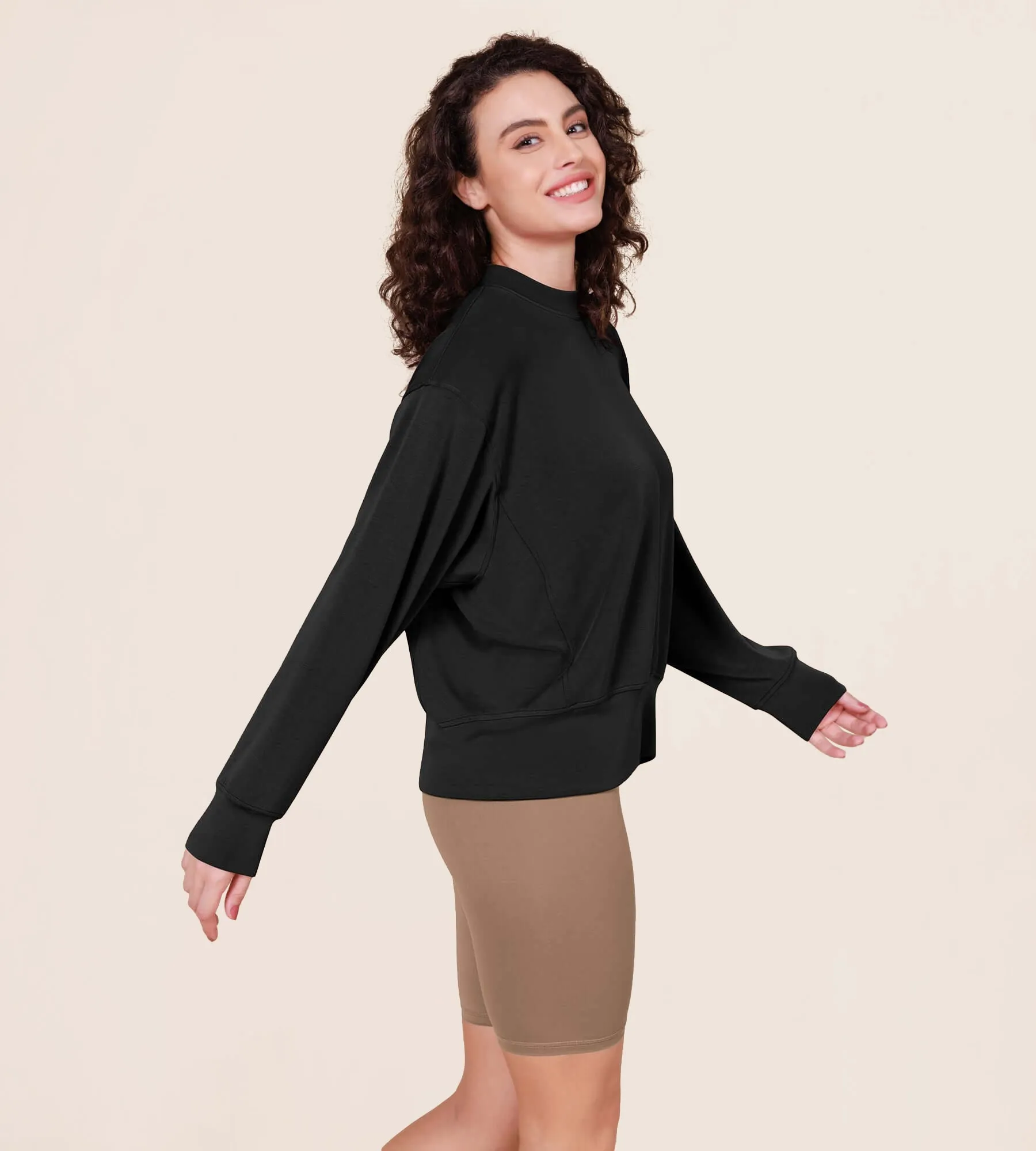 Modal Soft Long Sleeve Oversized Sweatshirts