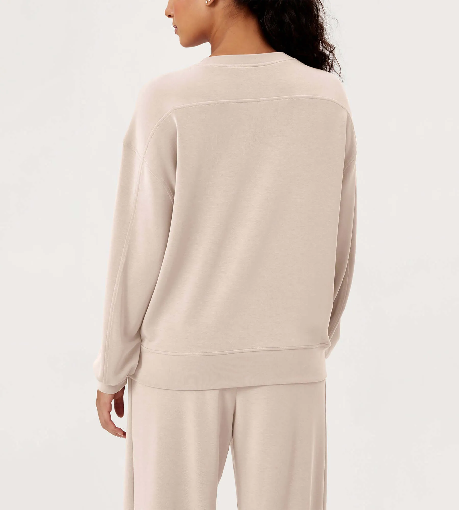Modal Soft Oversized Crew Neck Sweatshirts