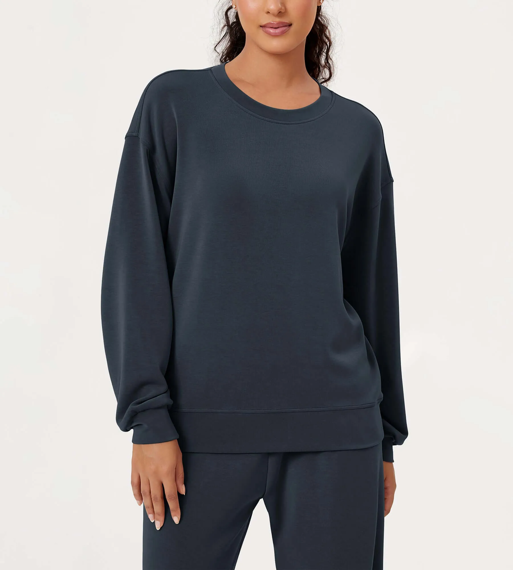 Modal Soft Oversized Crew Neck Sweatshirts