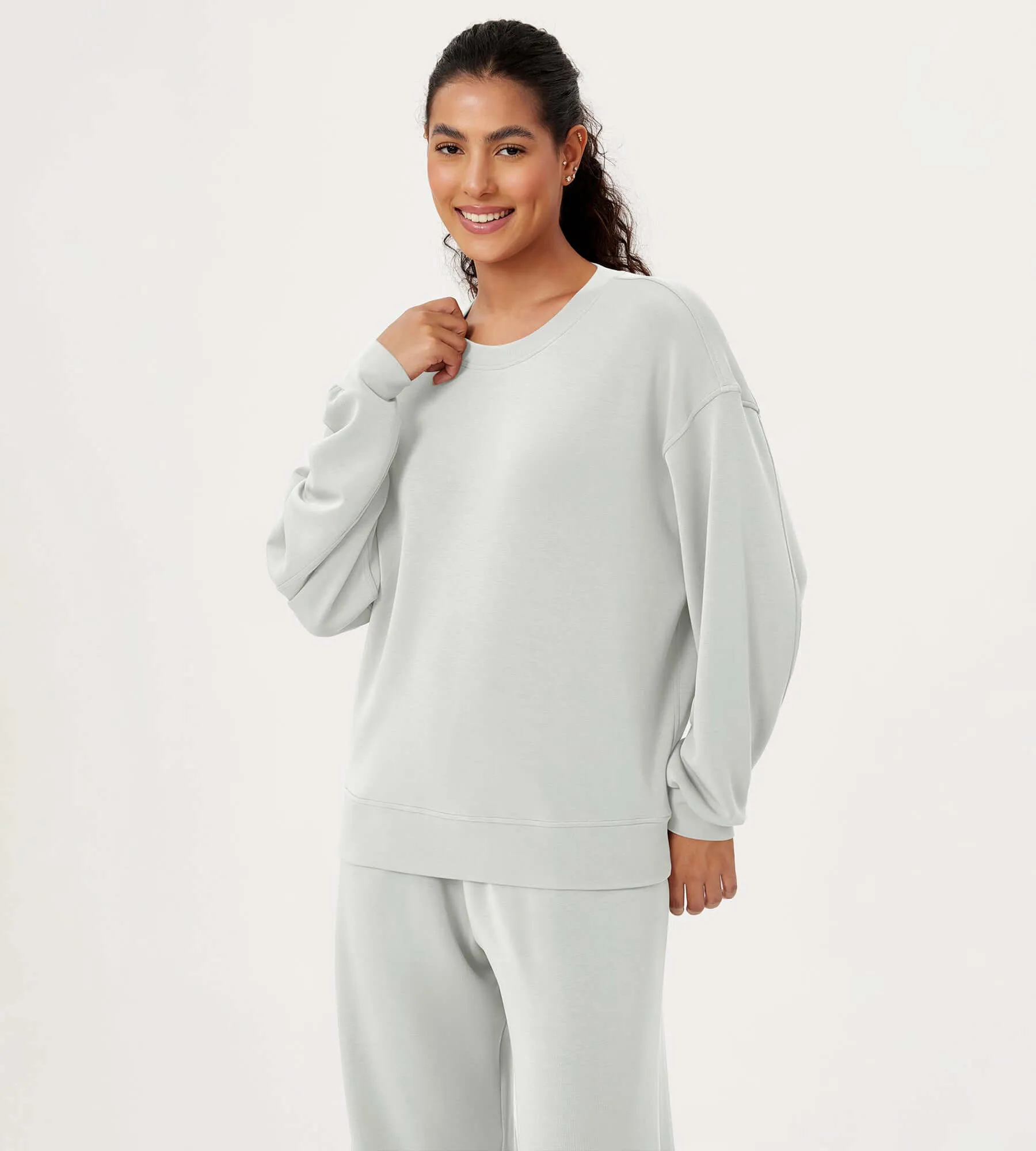Modal Soft Oversized Crew Neck Sweatshirts