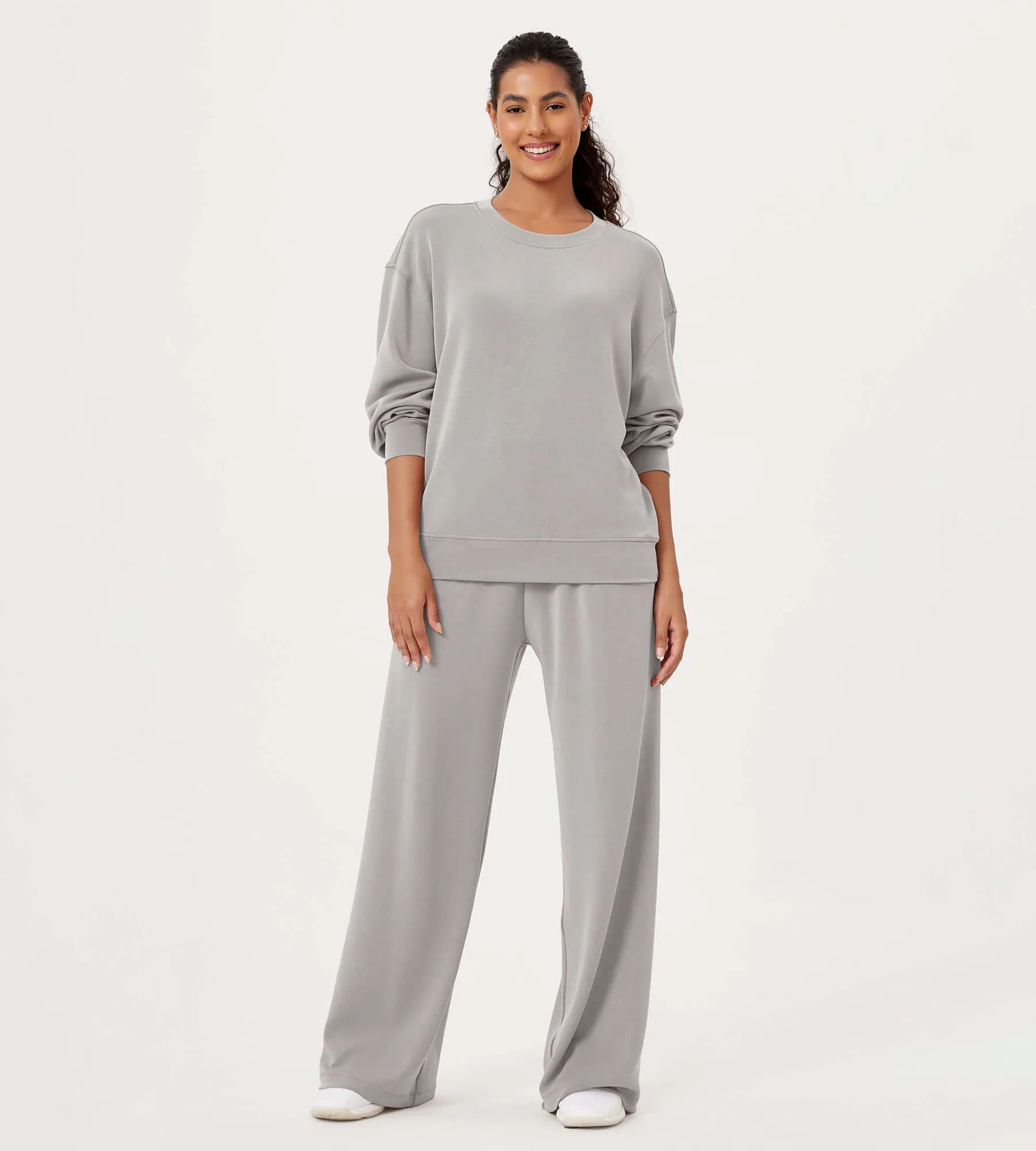 Modal Soft Oversized Crew Neck Sweatshirts