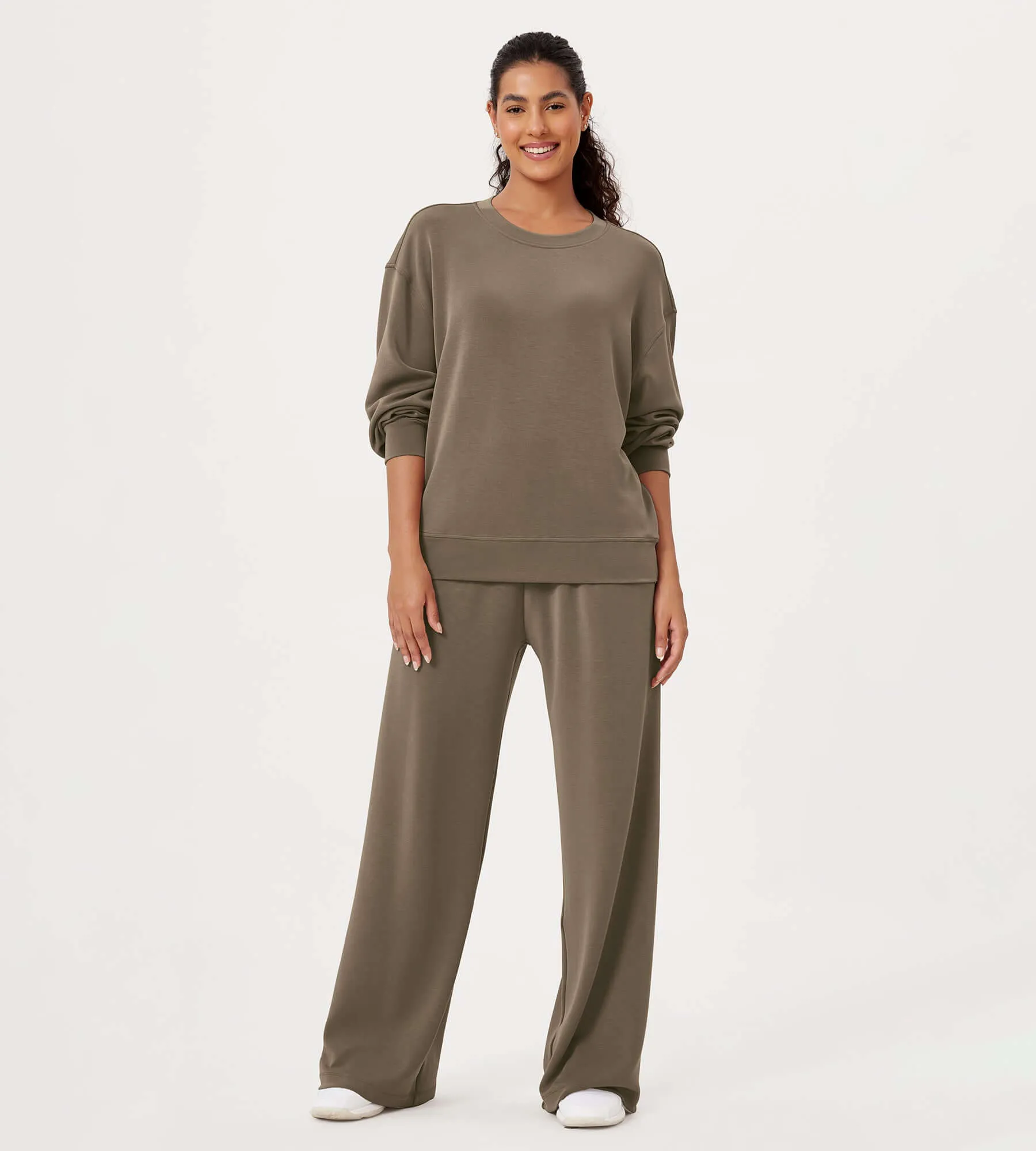 Modal Soft Oversized Crew Neck Sweatshirts
