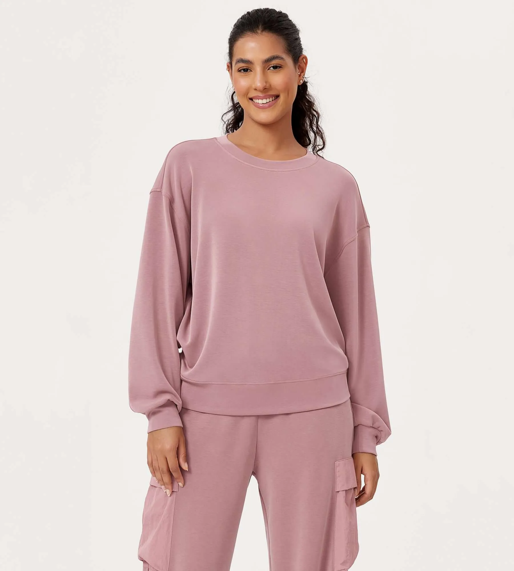 Modal Soft Oversized Crew Neck Sweatshirts