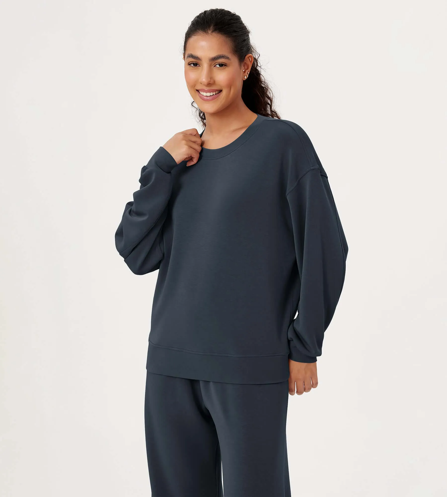 Modal Soft Oversized Crew Neck Sweatshirts