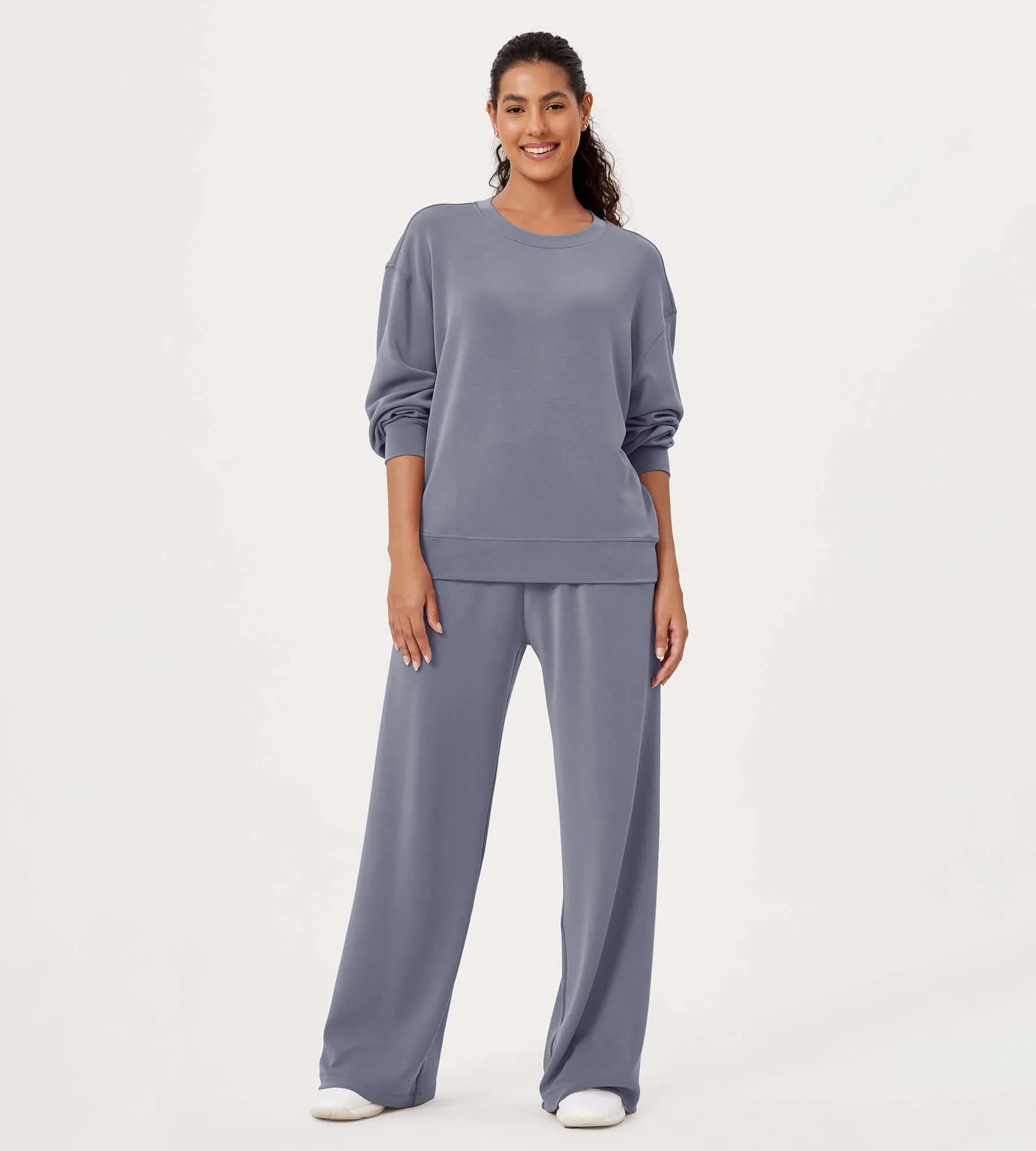 Modal Soft Oversized Crew Neck Sweatshirts