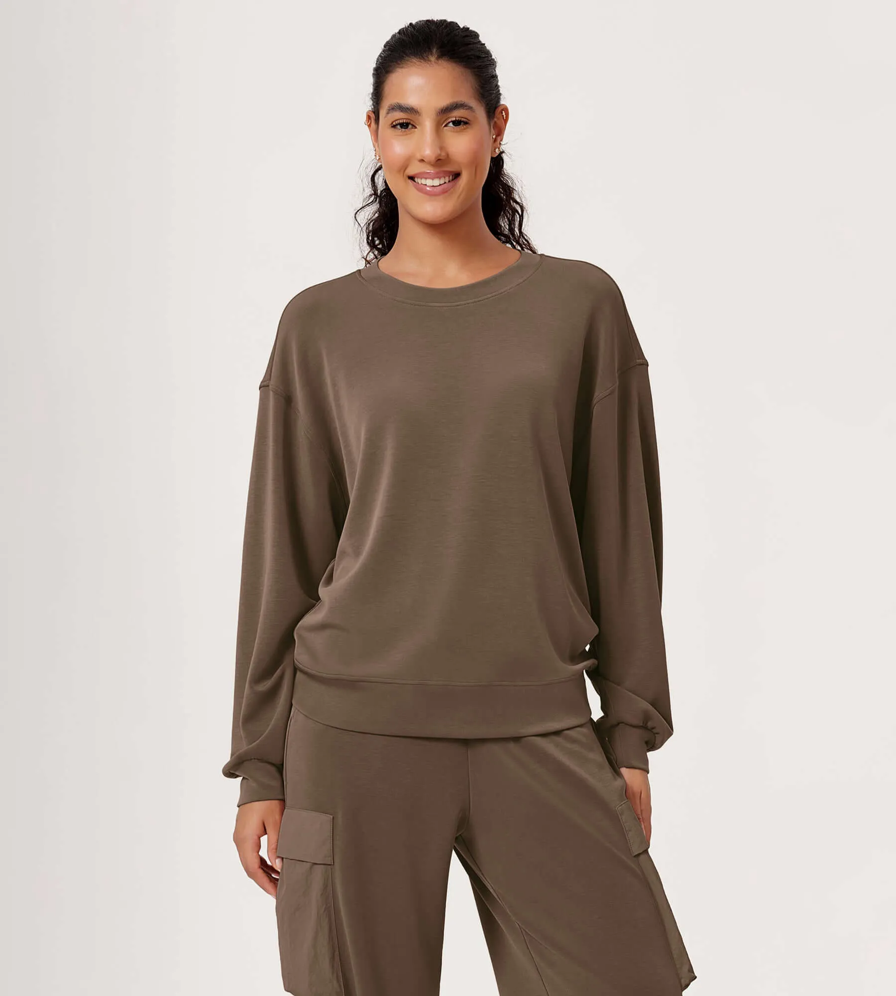 Modal Soft Oversized Crew Neck Sweatshirts