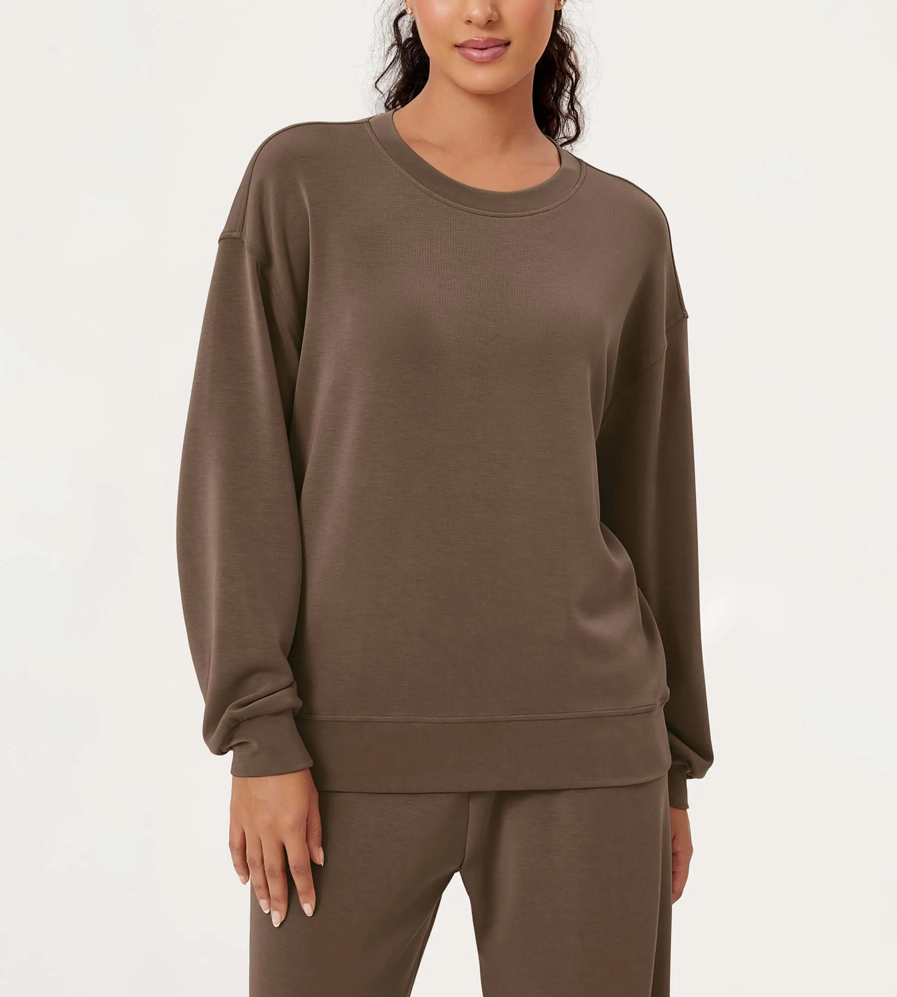 Modal Soft Oversized Crew Neck Sweatshirts