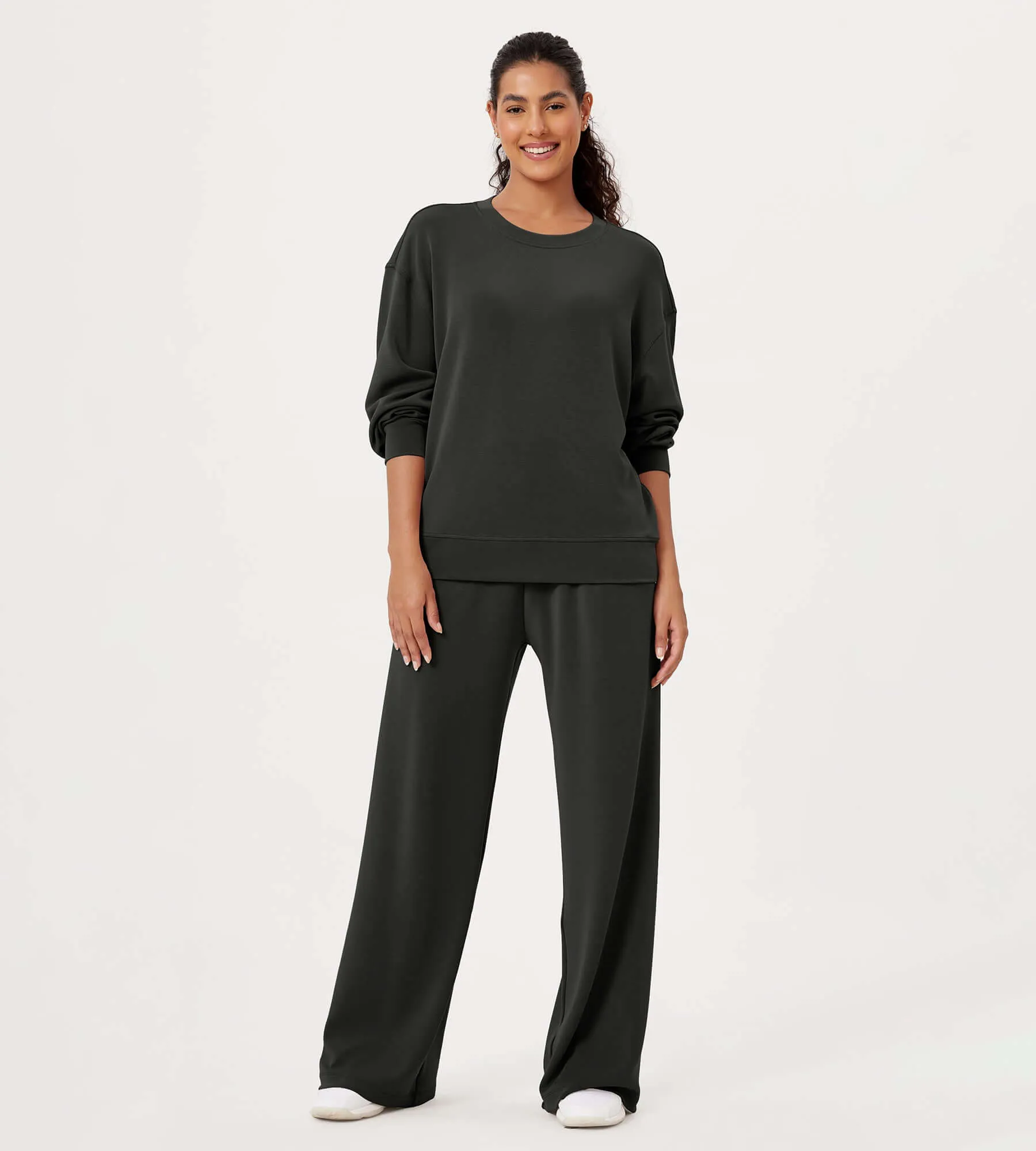 Modal Soft Oversized Crew Neck Sweatshirts