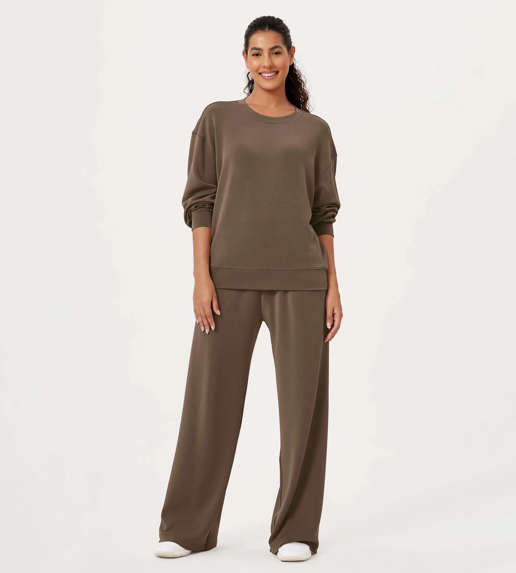Modal Soft Oversized Crew Neck Sweatshirts