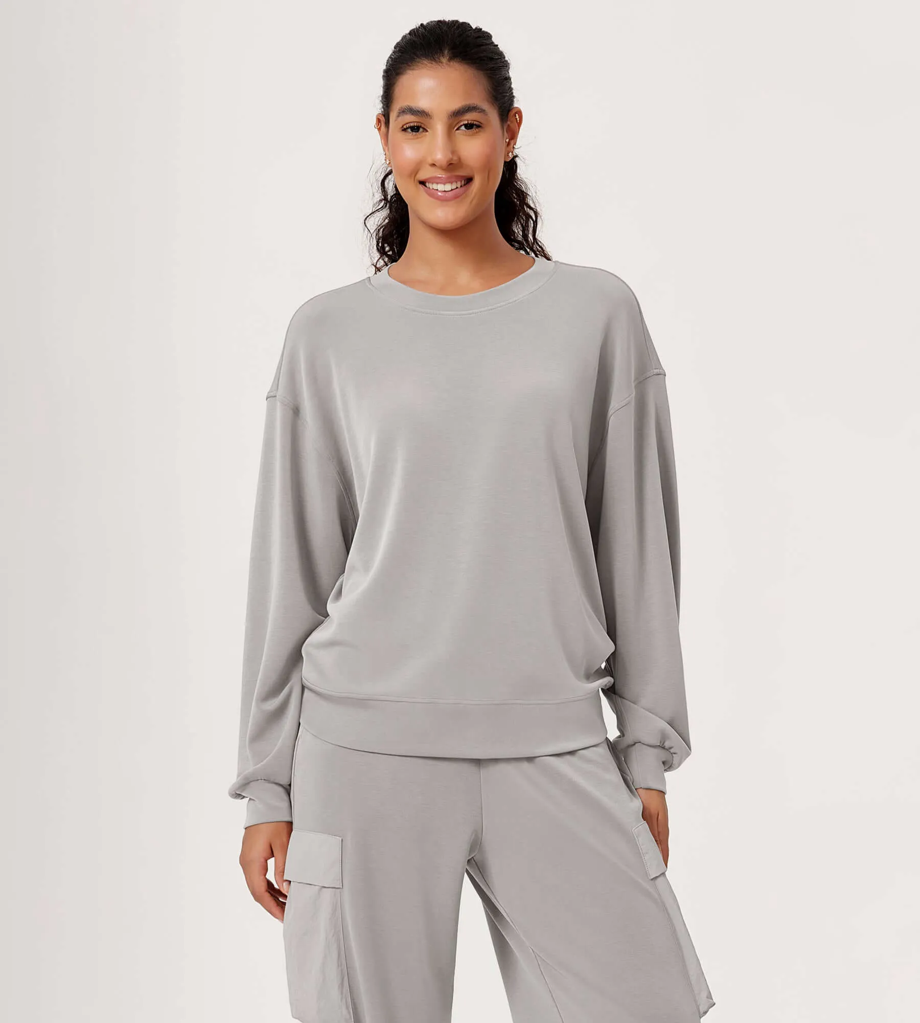 Modal Soft Oversized Crew Neck Sweatshirts