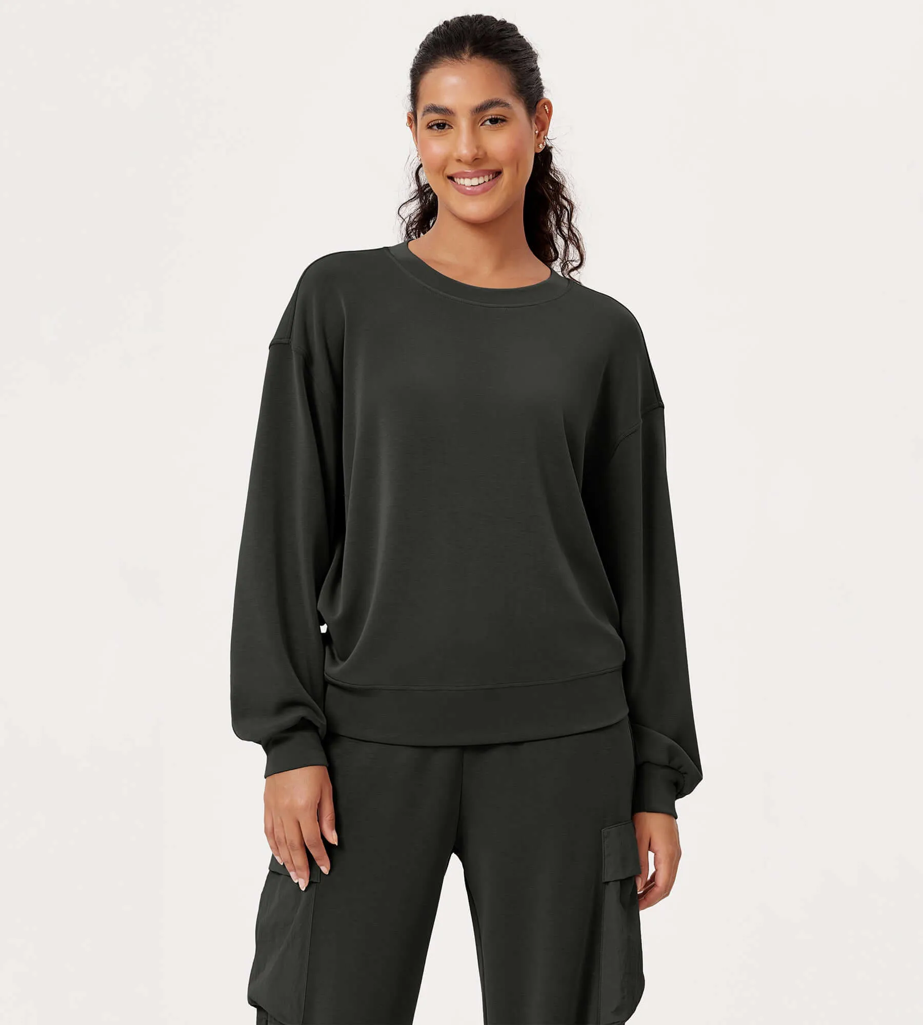Modal Soft Oversized Crew Neck Sweatshirts