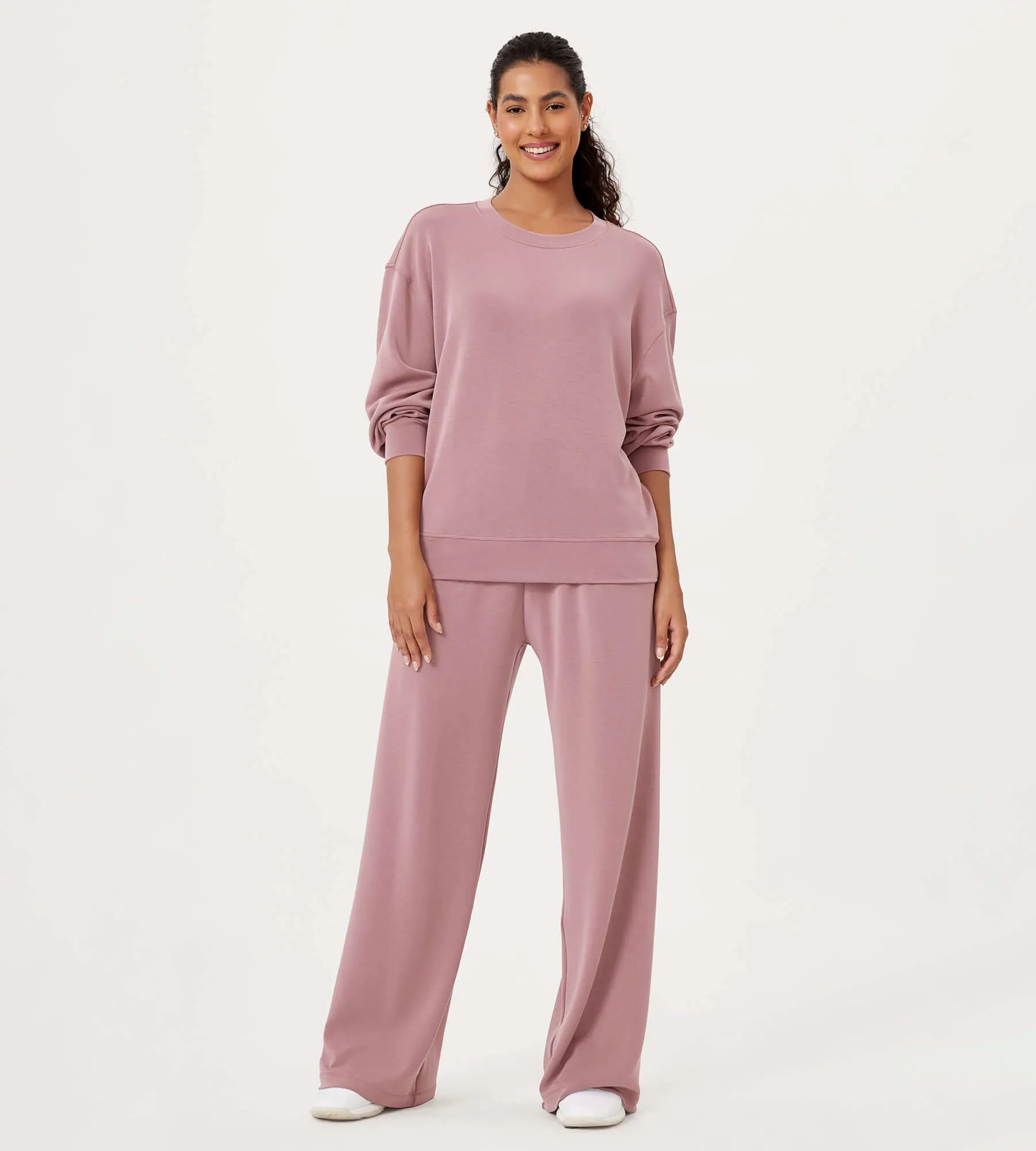 Modal Soft Oversized Crew Neck Sweatshirts