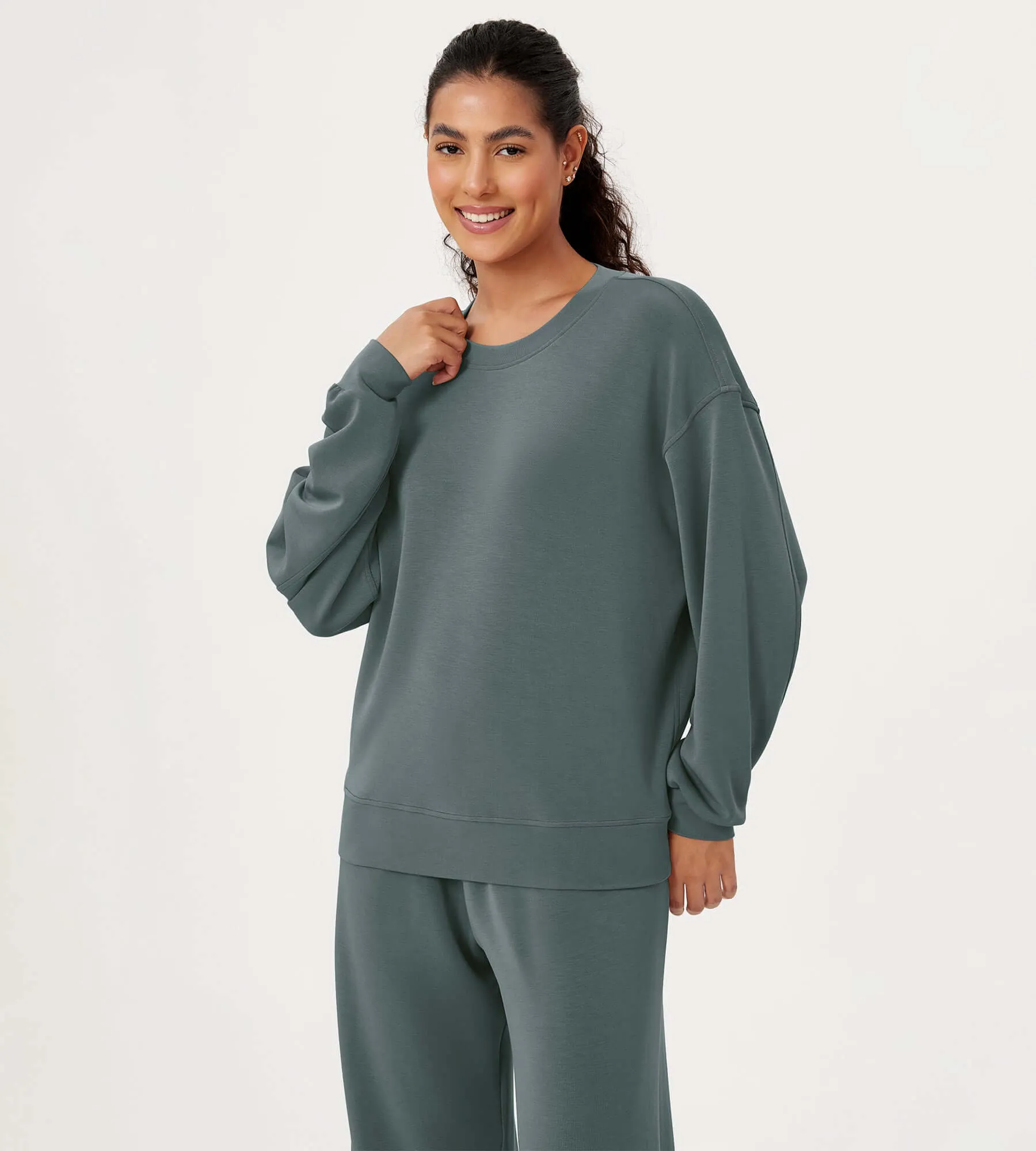 Modal Soft Oversized Crew Neck Sweatshirts