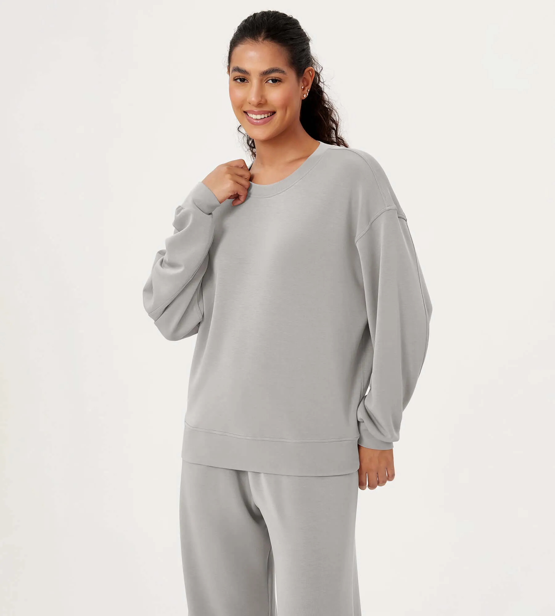 Modal Soft Oversized Crew Neck Sweatshirts