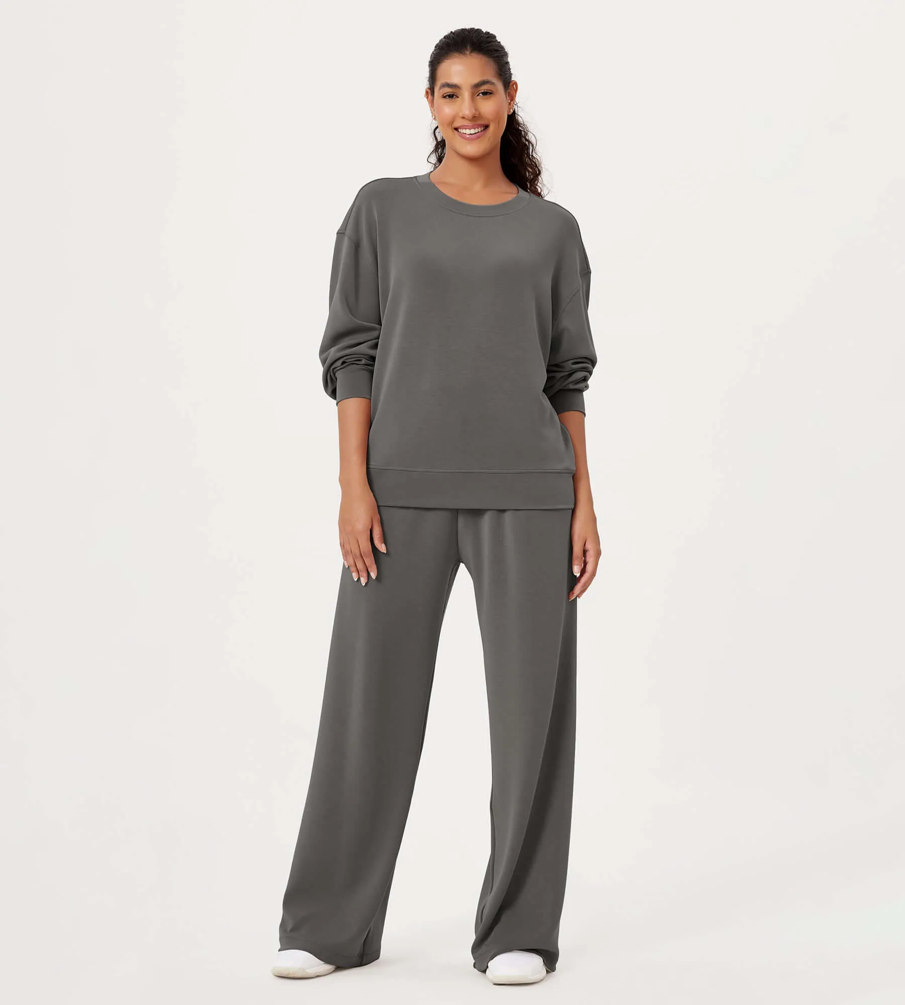 Modal Soft Oversized Crew Neck Sweatshirts