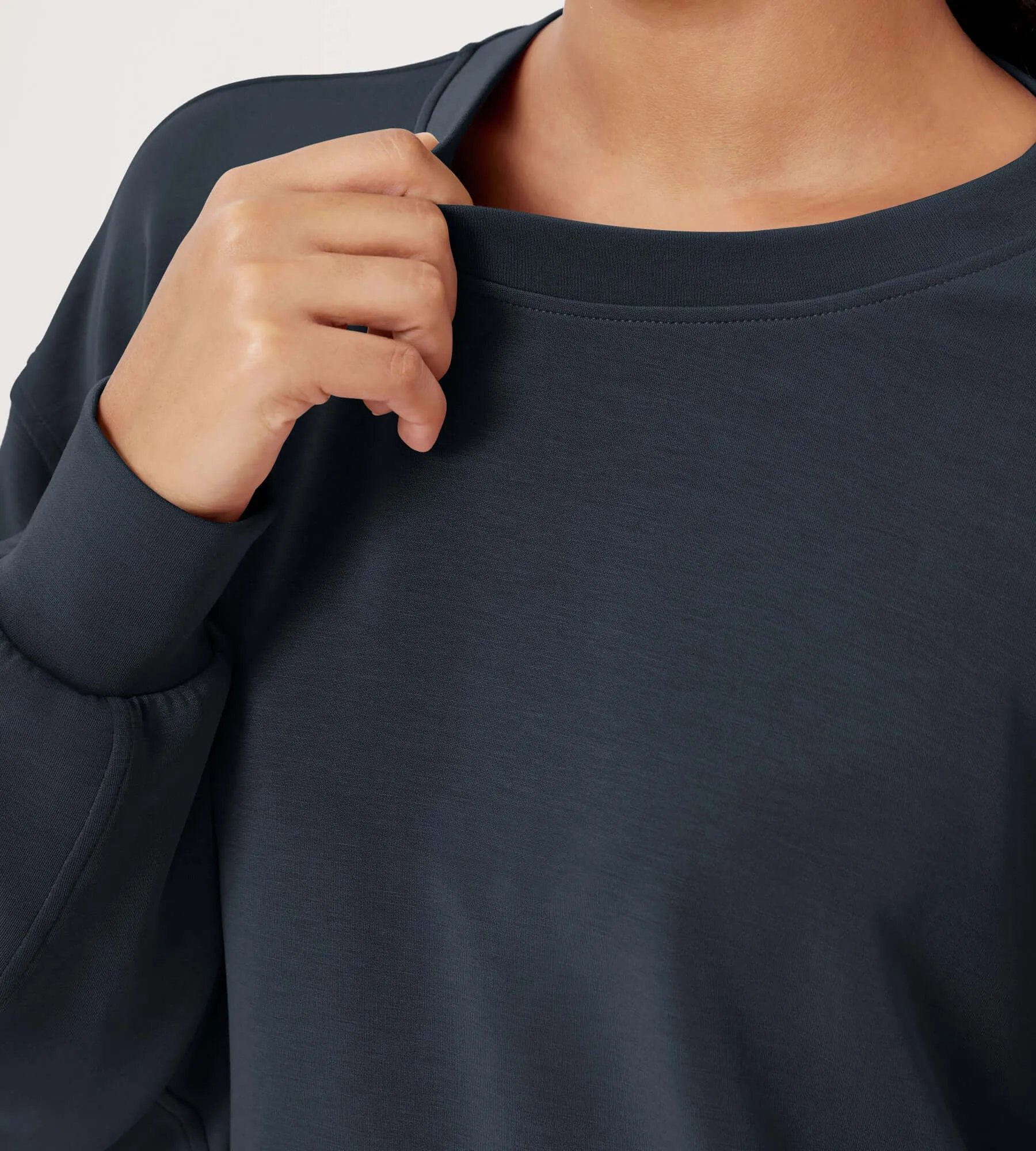 Modal Soft Oversized Crew Neck Sweatshirts