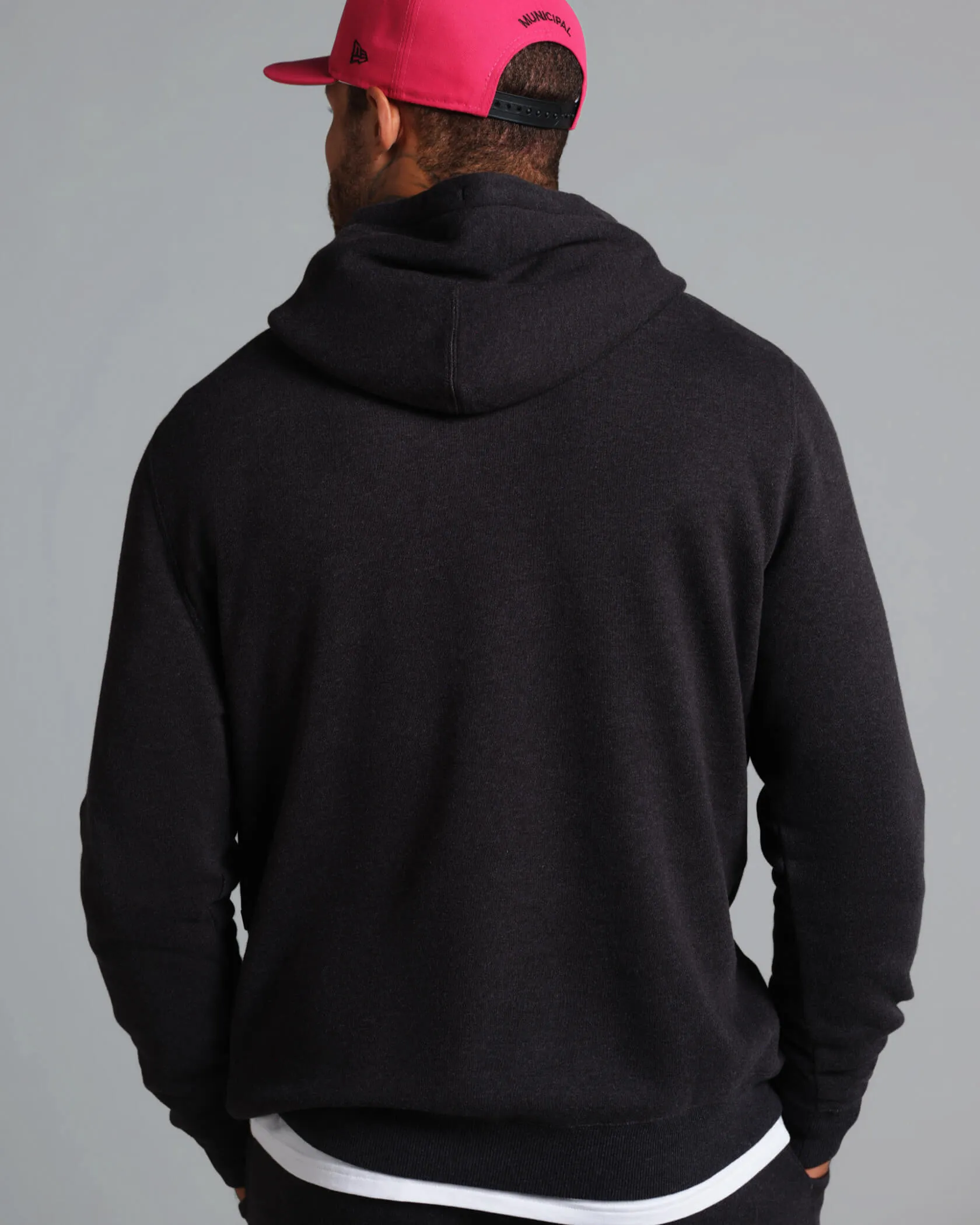 Municipal Gameday Hoodie - BLACK HEATHER/WHITE
