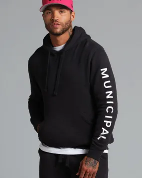 Municipal Gameday Hoodie - BLACK HEATHER/WHITE