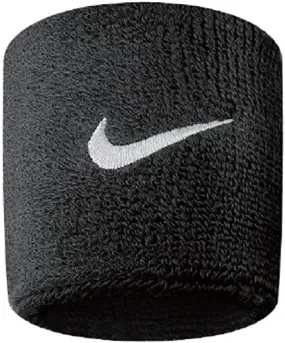 Nike Swoosh Wristbands 2 Pack Black/White