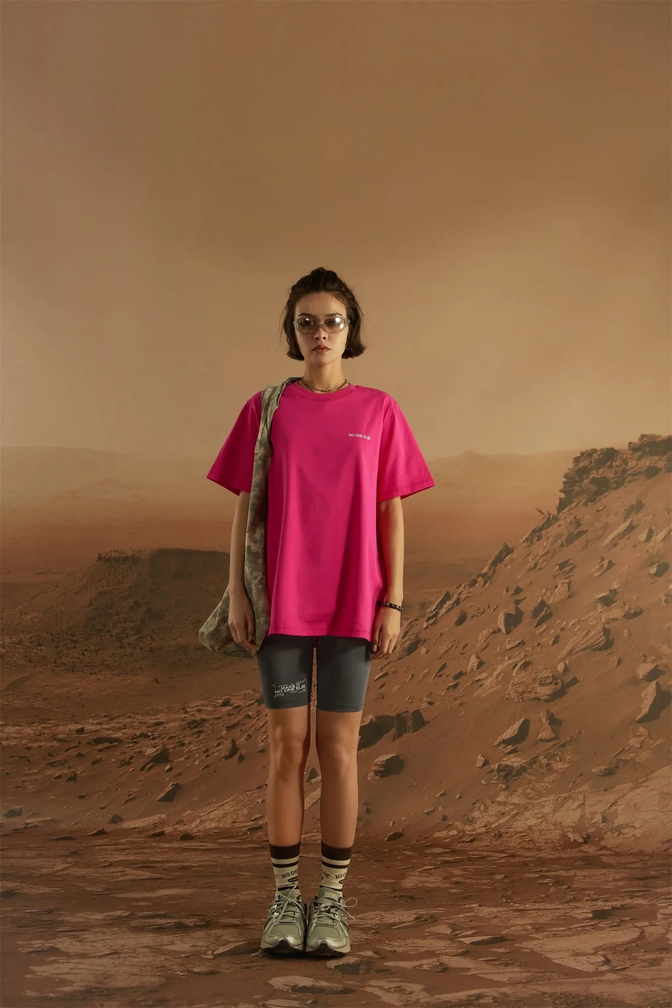Noe Club Basic Printed Loose Fit T-Shirt