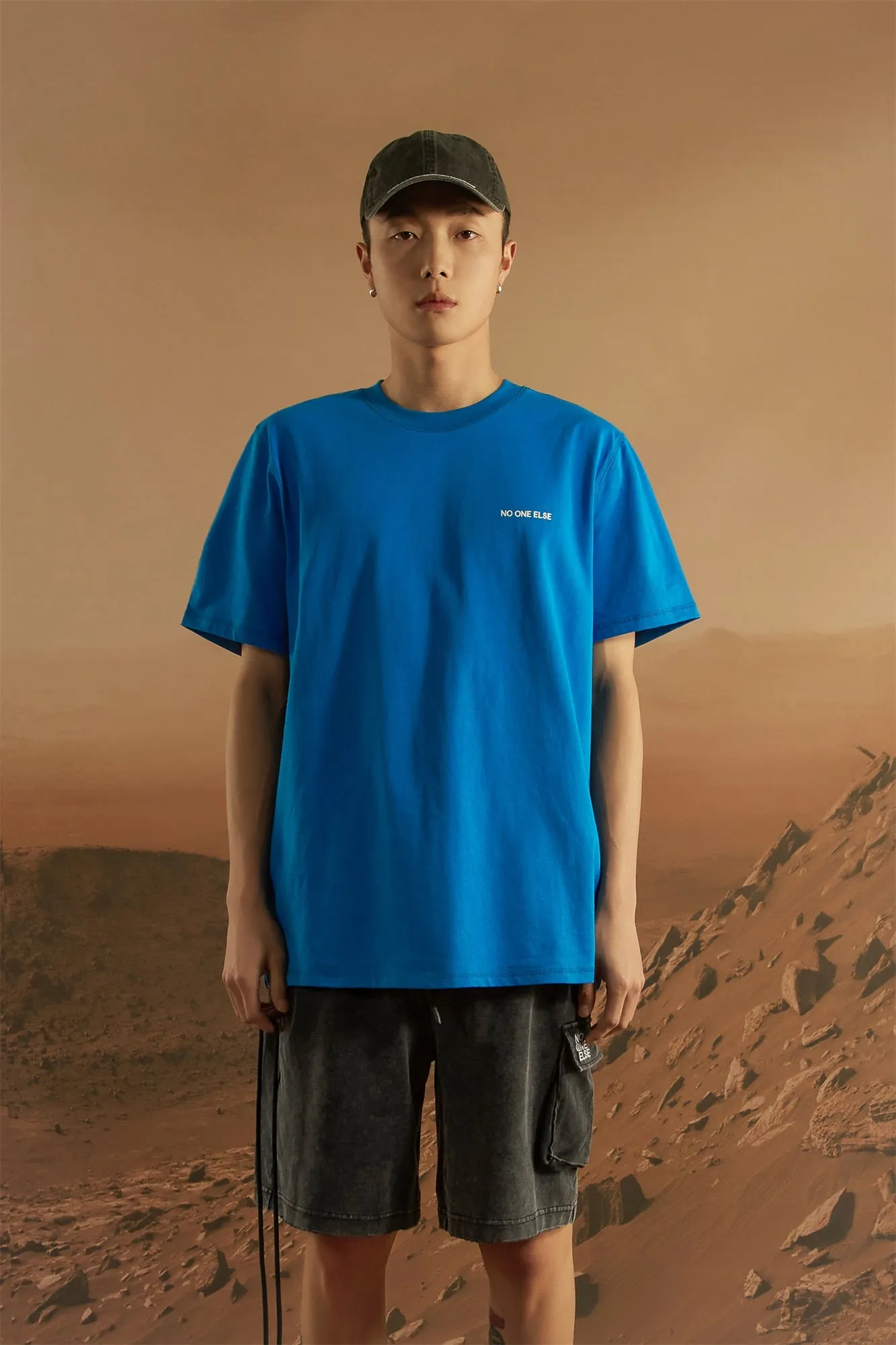 Noe Club Basic Printed Loose Fit T-Shirt