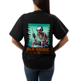 Old music Womens Oversized T-shirt