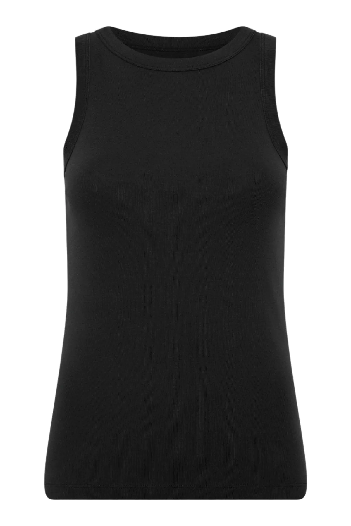 Organic Cotton Bateau Tank - Jet Black