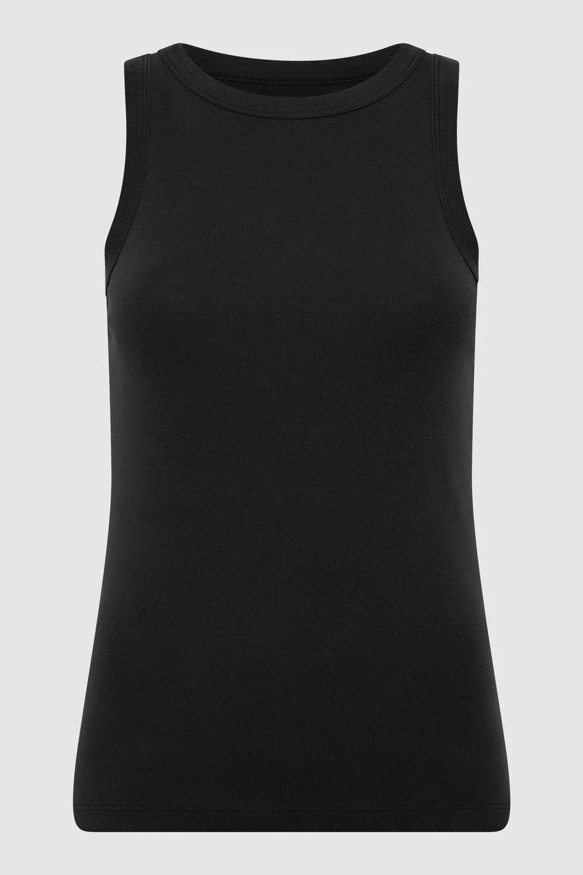 Organic Cotton Bateau Tank - Jet Black