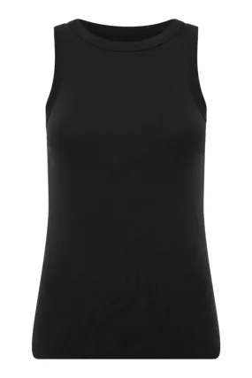 Organic Cotton Bateau Tank - Jet Black