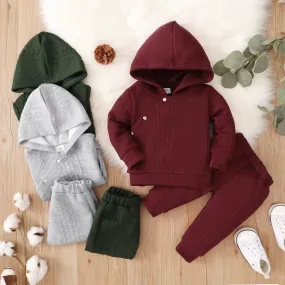 Patterned Hoodie and Sweatpants Set