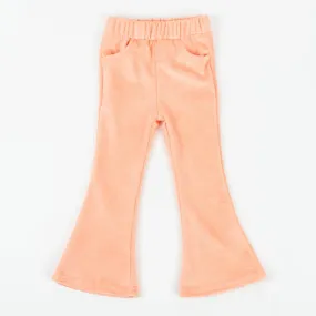 Pink Velour Corduroy Bell Bottoms