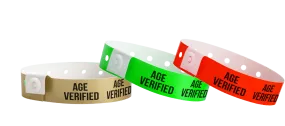 Plastic Wristbands Age Verified