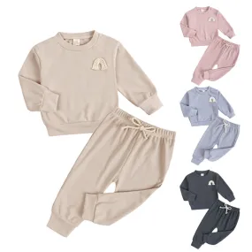 Rainbow Sweatshirt & Sweatpants Set
