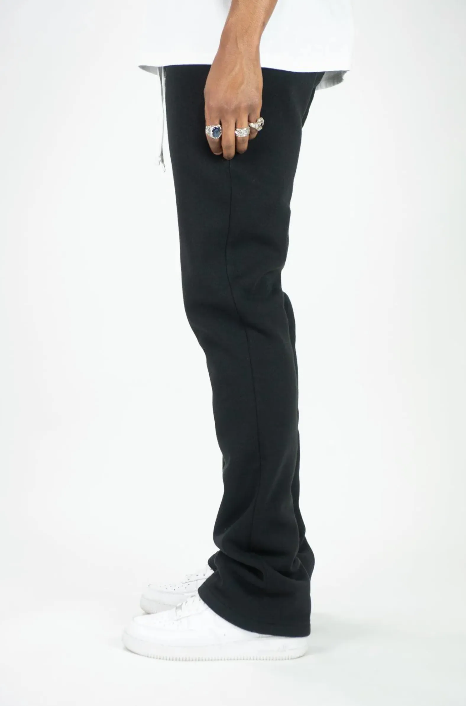 Rebel Minds Sweatpants - Stacked Fleece - Black - 100-475